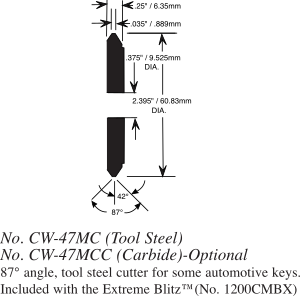 CW-47MC cutter diagram